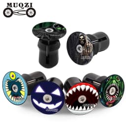MUQZI Handlebar End Plugs MTB Road Folding Bike Handle Bar End Cap Aluminum Alloy Handlebar Grip Cover Bicycle Accessories