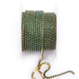 VC SS6 Porcelain Opal Gold Glass Rhinestone Cup Chain Glitter Crystal Rhinestone Trim For DIY Wedding Dress Decoration
