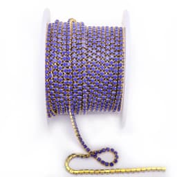 VC SS6 Porcelain Opal Gold Glass Rhinestone Cup Chain Glitter Crystal Rhinestone Trim For DIY Wedding Dress Decoration