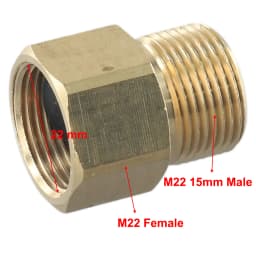 Metric Adapter M22 15mm Male Thread To M22 14mm Female Pressure Washer Gun Hose Connector Brass Fitting Garden Parts