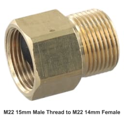 Metric Adapter M22 15mm Male Thread To M22 14mm Female Pressure Washer Gun Hose Connector Brass Fitting Garden Parts