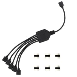 4 Pins RGB LED Tape Connector 1 to 1 2 3 4 5 Plug Power Splitter Cable 4pin Needle Female Connector Wire for RGB Led Strip Light