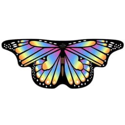 Kids Butterfly Wings Cape Girls Fairy Shawl Pixie Cloak Fancy Colorful Dress Costume Gift Party & Holiday DIY Decorations