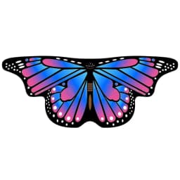 Kids Butterfly Wings Cape Girls Fairy Shawl Pixie Cloak Fancy Colorful Dress Costume Gift Party & Holiday DIY Decorations