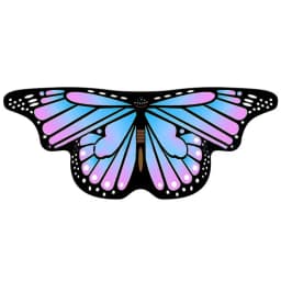 Kids Butterfly Wings Cape Girls Fairy Shawl Pixie Cloak Fancy Colorful Dress Costume Gift Party & Holiday DIY Decorations