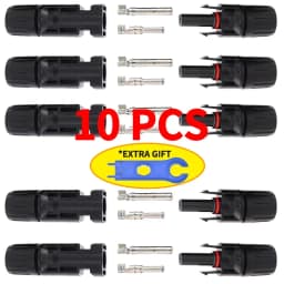 Free Shipping 400/200/100/10 Pcs Solar Connector PV Plug 1000V DC 30A Connectors Kit for Photovoltaic PV/MC Cable 2.5/4/6mm²
