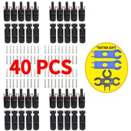 Free Shipping 400/200/100/10 Pcs Solar Connector PV Plug 1000V DC 30A Connectors Kit for Photovoltaic PV/MC Cable 2.5/4/6mm²