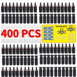 Free Shipping 400/200/100/10 Pcs Solar Connector PV Plug 1000V DC 30A Connectors Kit for Photovoltaic PV/MC Cable 2.5/4/6mm²