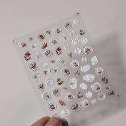 1pcs 5D Kawaii Relief Cartoon Fox Nail Art Stickers Kawaii Star Animals Acrylic Backglue Nail Decorations Decals Accessories DIY