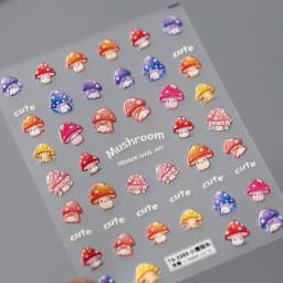 1pcs 5D Kawaii Relief Cartoon Fox Nail Art Stickers Kawaii Star Animals Acrylic Backglue Nail Decorations Decals Accessories DIY