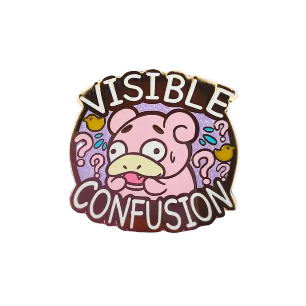 Sale Confused Slowpoke Soft Enamel Pins Lapel Pin Metal Brooches Badge Accessories