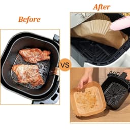 Air Fryer 50/100PCS Bakeware Disposable Paper Tray Non-Stick Mat Oil-proof Liner Non-Stick Mat for Kitchen Oven Baking Paper