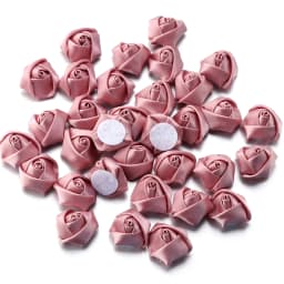 10/20/50Pcs Satin Fabric Rose Flowers Handmade Satin Ribbon Flower for DIY Brooch Hairwear Party Clothing Decoration Supplies