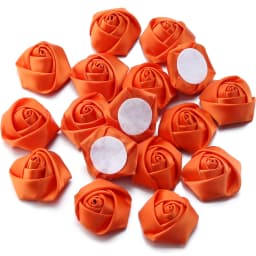 10/20/50Pcs Satin Fabric Rose Flowers Handmade Satin Ribbon Flower for DIY Brooch Hairwear Party Clothing Decoration Supplies