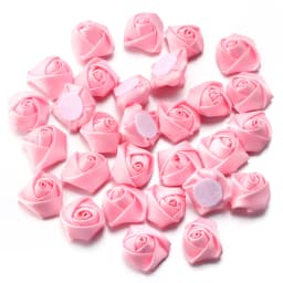 10/20/50Pcs Satin Fabric Rose Flowers Handmade Satin Ribbon Flower for DIY Brooch Hairwear Party Clothing Decoration Supplies