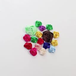 10/20/50Pcs Satin Fabric Rose Flowers Handmade Satin Ribbon Flower for DIY Brooch Hairwear Party Clothing Decoration Supplies