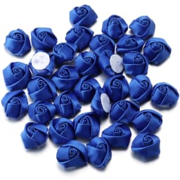 10/20/50Pcs Satin Fabric Rose Flowers Handmade Satin Ribbon Flower for DIY Brooch Hairwear Party Clothing Decoration Supplies