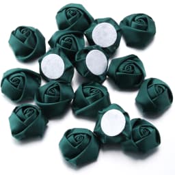 10/20/50Pcs Satin Fabric Rose Flowers Handmade Satin Ribbon Flower for DIY Brooch Hairwear Party Clothing Decoration Supplies
