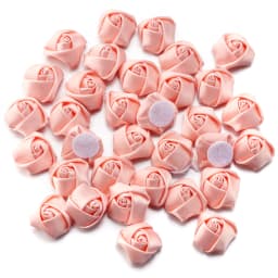 10/20/50Pcs Satin Fabric Rose Flowers Handmade Satin Ribbon Flower for DIY Brooch Hairwear Party Clothing Decoration Supplies