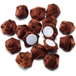 10/20/50Pcs Satin Fabric Rose Flowers Handmade Satin Ribbon Flower for DIY Brooch Hairwear Party Clothing Decoration Supplies