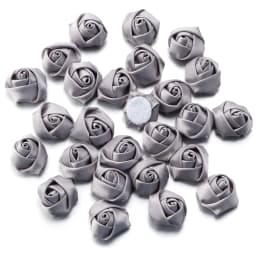 10/20/50Pcs Satin Fabric Rose Flowers Handmade Satin Ribbon Flower for DIY Brooch Hairwear Party Clothing Decoration Supplies