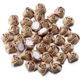 10/20/50Pcs Satin Fabric Rose Flowers Handmade Satin Ribbon Flower for DIY Brooch Hairwear Party Clothing Decoration Supplies
