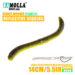 10cm/14cm 10/15pcs/bag Soft Bait Senko Worm Wacky Stick Worm Baits Leurre Souple Wobblers For All Fish Pesca Bass Fishing Lure