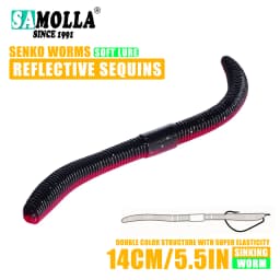10cm/14cm 10/15pcs/bag Soft Bait Senko Worm Wacky Stick Worm Baits Leurre Souple Wobblers For All Fish Pesca Bass Fishing Lure