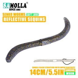 10cm/14cm 10/15pcs/bag Soft Bait Senko Worm Wacky Stick Worm Baits Leurre Souple Wobblers For All Fish Pesca Bass Fishing Lure