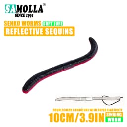10cm/14cm 10/15pcs/bag Soft Bait Senko Worm Wacky Stick Worm Baits Leurre Souple Wobblers For All Fish Pesca Bass Fishing Lure