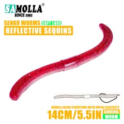 10cm/14cm 10/15pcs/bag Soft Bait Senko Worm Wacky Stick Worm Baits Leurre Souple Wobblers For All Fish Pesca Bass Fishing Lure