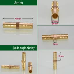 Brass connector Pipe pipe connector 3mm 4mm 5mm 6mm 8mm 10mm 12mm 14mm 16mm 19mm pipes hose connector