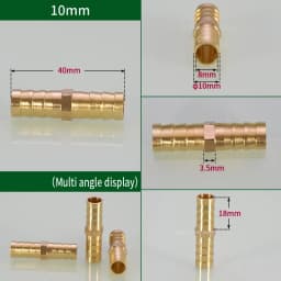 Brass connector Pipe pipe connector 3mm 4mm 5mm 6mm 8mm 10mm 12mm 14mm 16mm 19mm pipes hose connector