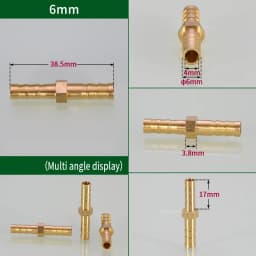 Brass connector Pipe pipe connector 3mm 4mm 5mm 6mm 8mm 10mm 12mm 14mm 16mm 19mm pipes hose connector