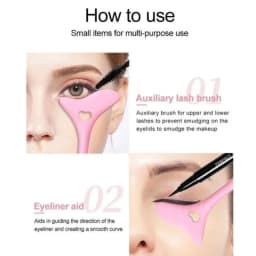 2Pcs Set Winged Eyeliner Stencil Mascara Shield Applicator Set Resusable Silicone Eyeliner Guide Tool for Eye Makeup,Mask Applic