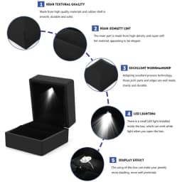 2024 Ring Box With LED Light Jewelry Diamond Ring Box Storage Wedding Ring Box Jewelry Organizer Storage Gift Box