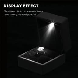 2024 Ring Box With LED Light Jewelry Diamond Ring Box Storage Wedding Ring Box Jewelry Organizer Storage Gift Box
