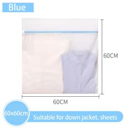 7pcs Laundry Bags Clothes Protect Bags For Washing Machine Travel Dirty Clothing Organize Laundry Basket Blue Zipper Washing Bag