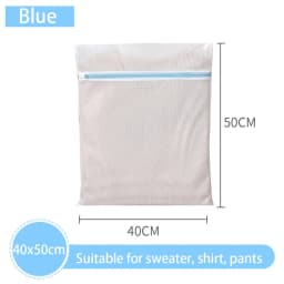 7pcs Laundry Bags Clothes Protect Bags For Washing Machine Travel Dirty Clothing Organize Laundry Basket Blue Zipper Washing Bag