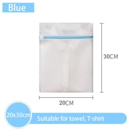 7pcs Laundry Bags Clothes Protect Bags For Washing Machine Travel Dirty Clothing Organize Laundry Basket Blue Zipper Washing Bag