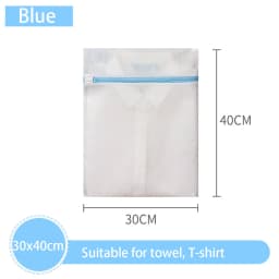 7pcs Laundry Bags Clothes Protect Bags For Washing Machine Travel Dirty Clothing Organize Laundry Basket Blue Zipper Washing Bag