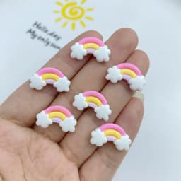 30Pcs New Cute Resin Mini Colorful Rainbow Series Flat Back Free Shipping Manicure Parts Embellishments For Hair Bows Accessorie