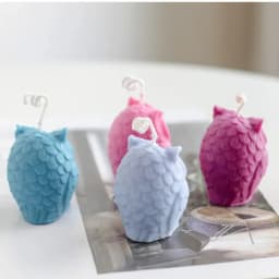 3D Owl Silicone Candle Mold Cute Animal Ice Cube Chocolate Baking Mould Handmade Soap Gypsum Crafts Resin Casting Tool Home Gift