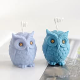 3D Owl Silicone Candle Mold Cute Animal Ice Cube Chocolate Baking Mould Handmade Soap Gypsum Crafts Resin Casting Tool Home Gift