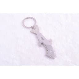Shark Shaped Bottle Opener Keychain Shaped Zinc Alloy Silver Color Key Ring Beer Bottle Opener Unique Creative Gift Bar Tools