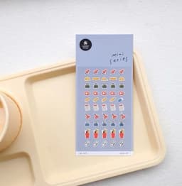 Suatelier Mini Stickers Korean Cartoon Dinosaur Animal Scrapbooking DIY Nail Sticker Junk Journal Diary Decor Craft Supplies