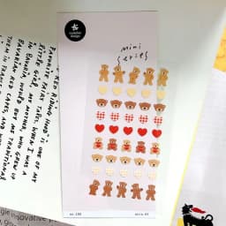 Suatelier Mini Stickers Korean Cartoon Dinosaur Animal Scrapbooking DIY Nail Sticker Junk Journal Diary Decor Craft Supplies