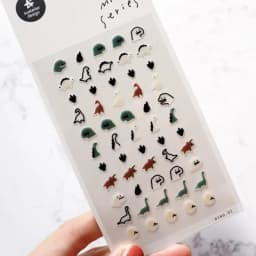 Suatelier Mini Stickers Korean Cartoon Dinosaur Animal Scrapbooking DIY Nail Sticker Junk Journal Diary Decor Craft Supplies