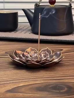 Alloy Incense Burner Stick Holder Buddhism Lotus Line Incense Plate Sandalwood Coil Base Temples Yoga Studios Home Decoration