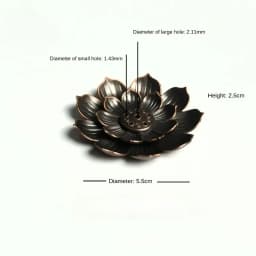 Alloy Incense Burner Stick Holder Buddhism Lotus Line Incense Plate Sandalwood Coil Base Temples Yoga Studios Home Decoration